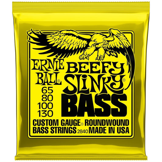 Ernie Ball Beefy Slinky Nickel Wound Electric Bass Strings 65-130 Gauge