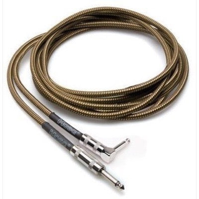Hosa Tweed GTR Instrument Cable with Right Angle Plug, GTR518R, 18 Foot