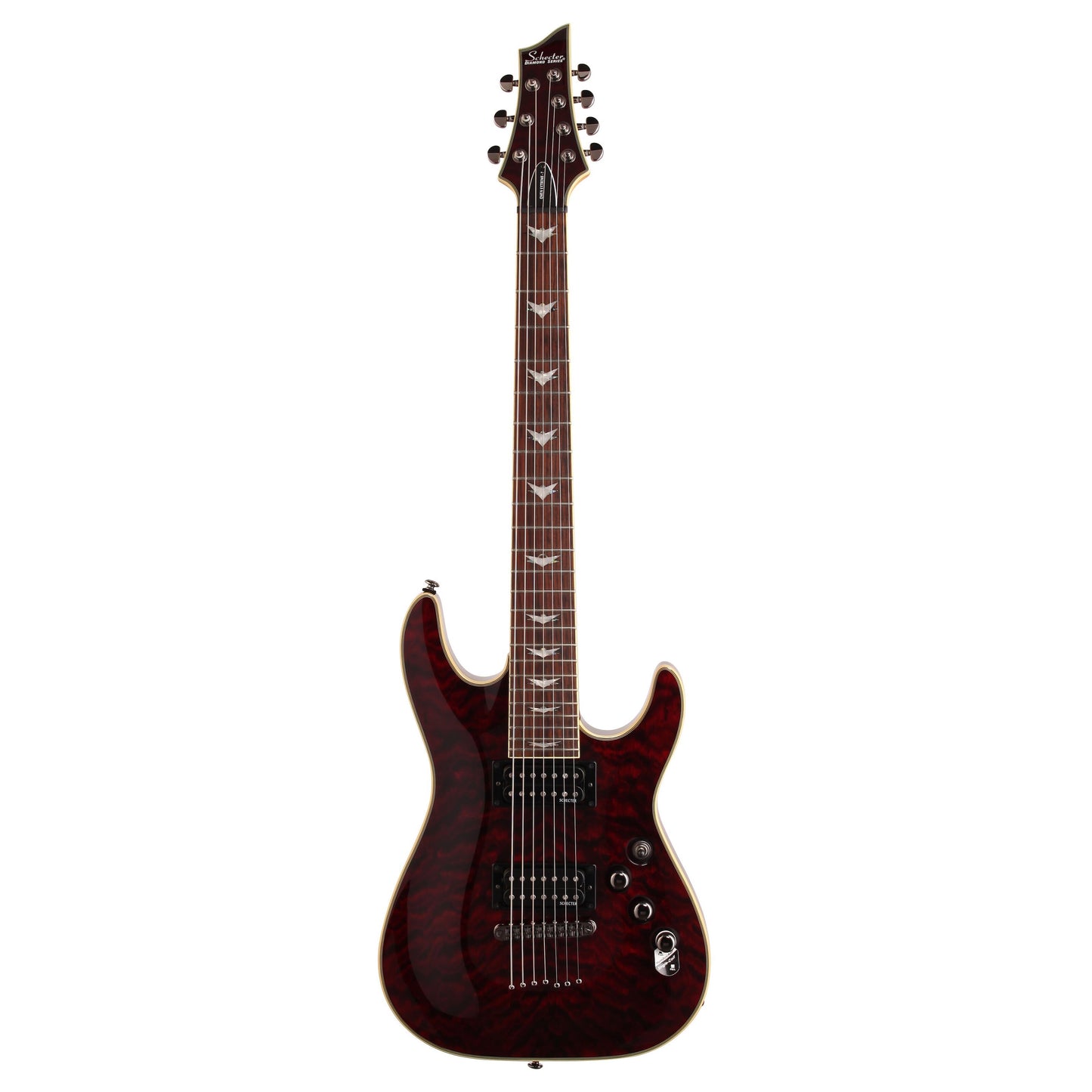 Schecter Omen Extreme 7-String Electric Guitar, Black Cherry
