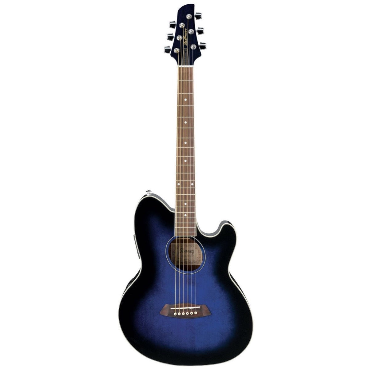 Ibanez TCY10E Talman Cutaway Acoustic-Electric Guitar, Transparent Blue Sunburst
