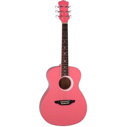 Luna Aurora Borealis 3/4-Size Acoustic Guitar, Pink