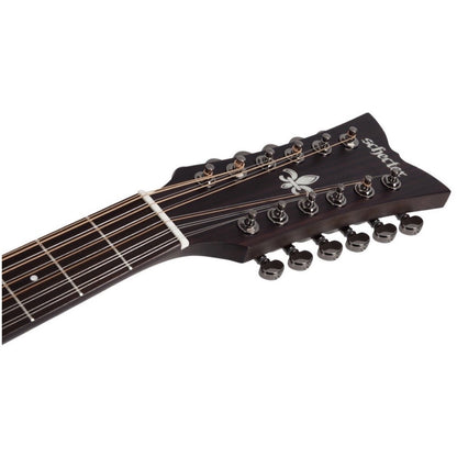 Schecter Orleans Studio Acoustic-Electric Guitar, 12-String, Satin See Thru Black