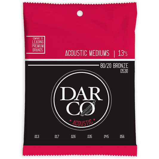 Darco D530 Medium 80/20 Bronze Acoustic Guitar Strings