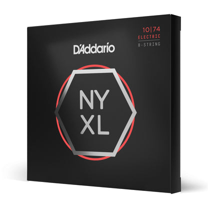 D'Addario NYXL1074 Light Top/Heavy Bottom Nickel Wound 8-String Electric Guitar Strings