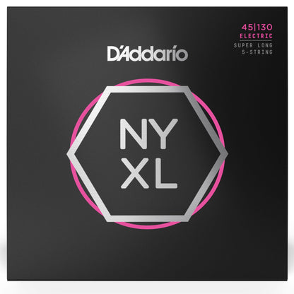 D'Addario NYXL45130 Long Scale Nickel Wound 5-String Electric Bass Strings