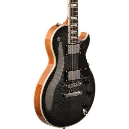 Schecter Solo II Custom Electric Guitar, Transparent Black Burst, Chrome Hardware