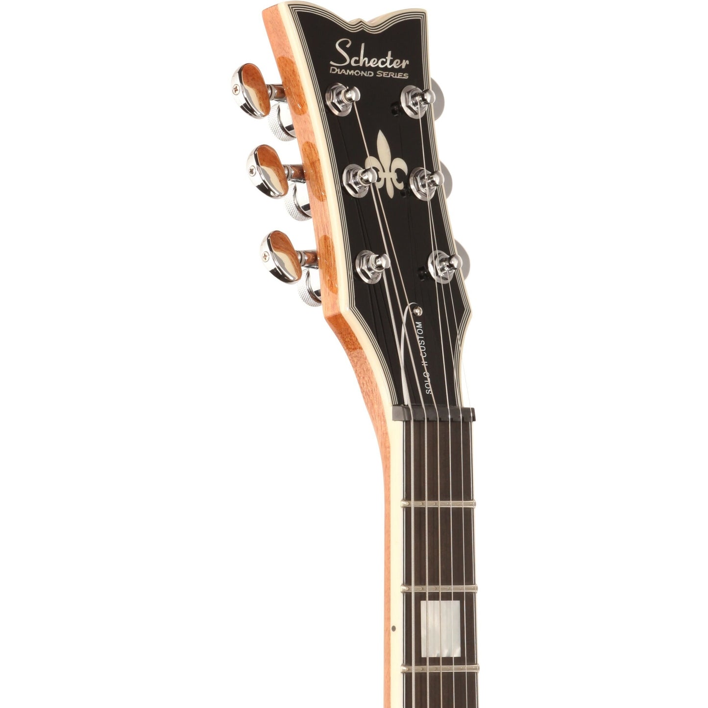 Schecter Solo II Custom Electric Guitar, Transparent Black Burst, Chrome Hardware