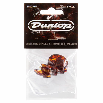 Dunlop 9010TP 3 Fingerpicks and 1 Thumbpick Pack, Medium