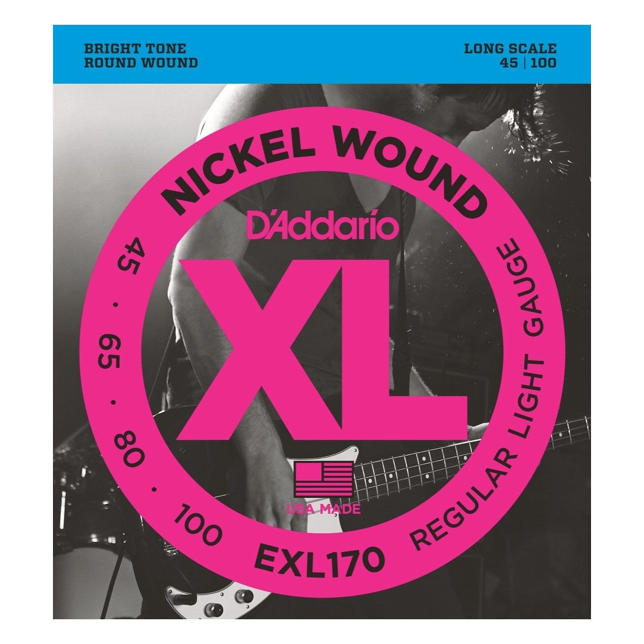 D'Addario EXL170 XL Nickel Wound Bass Strings (Soft, Long)
