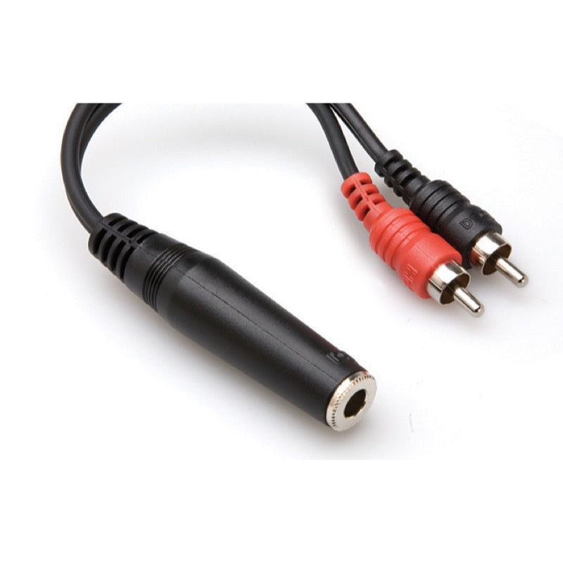 Hosa YPR-257 Stereo Breakout Cable, 1/4 Inch TRS-F to Dual RCA