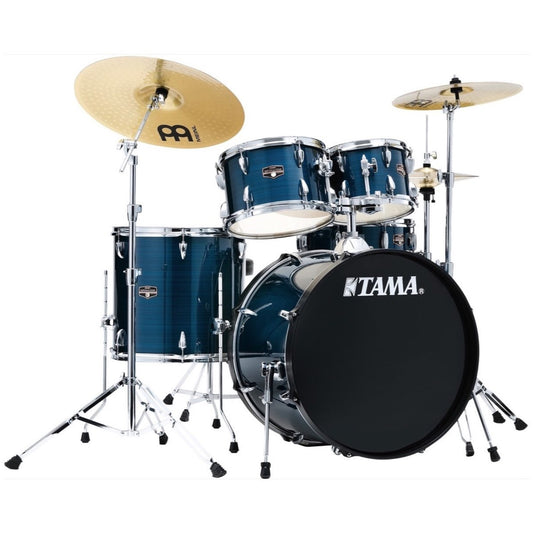 Tama IE52C Imperialstar Drum Kit, 5-Piece (with Meinl Cymbals), Hairline Blue
