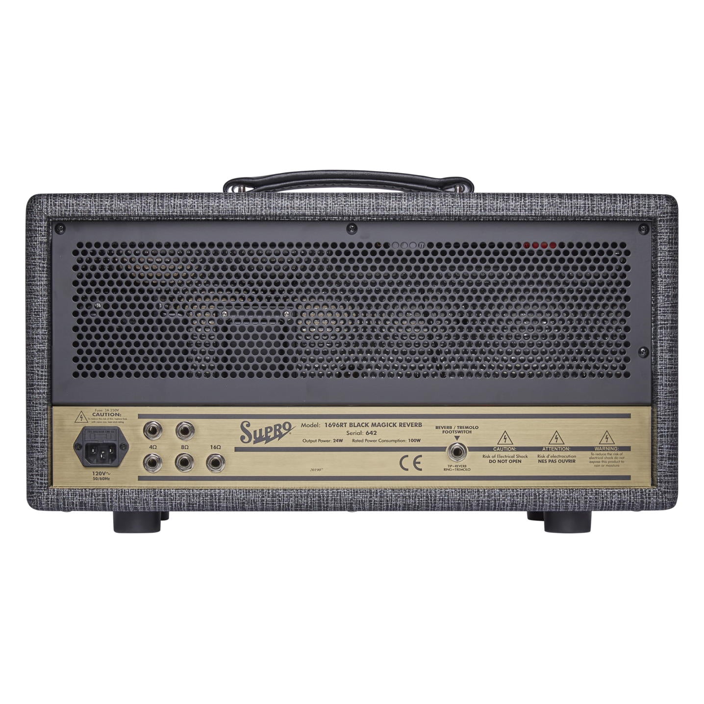 Supro Black Magick Reverb Head Back