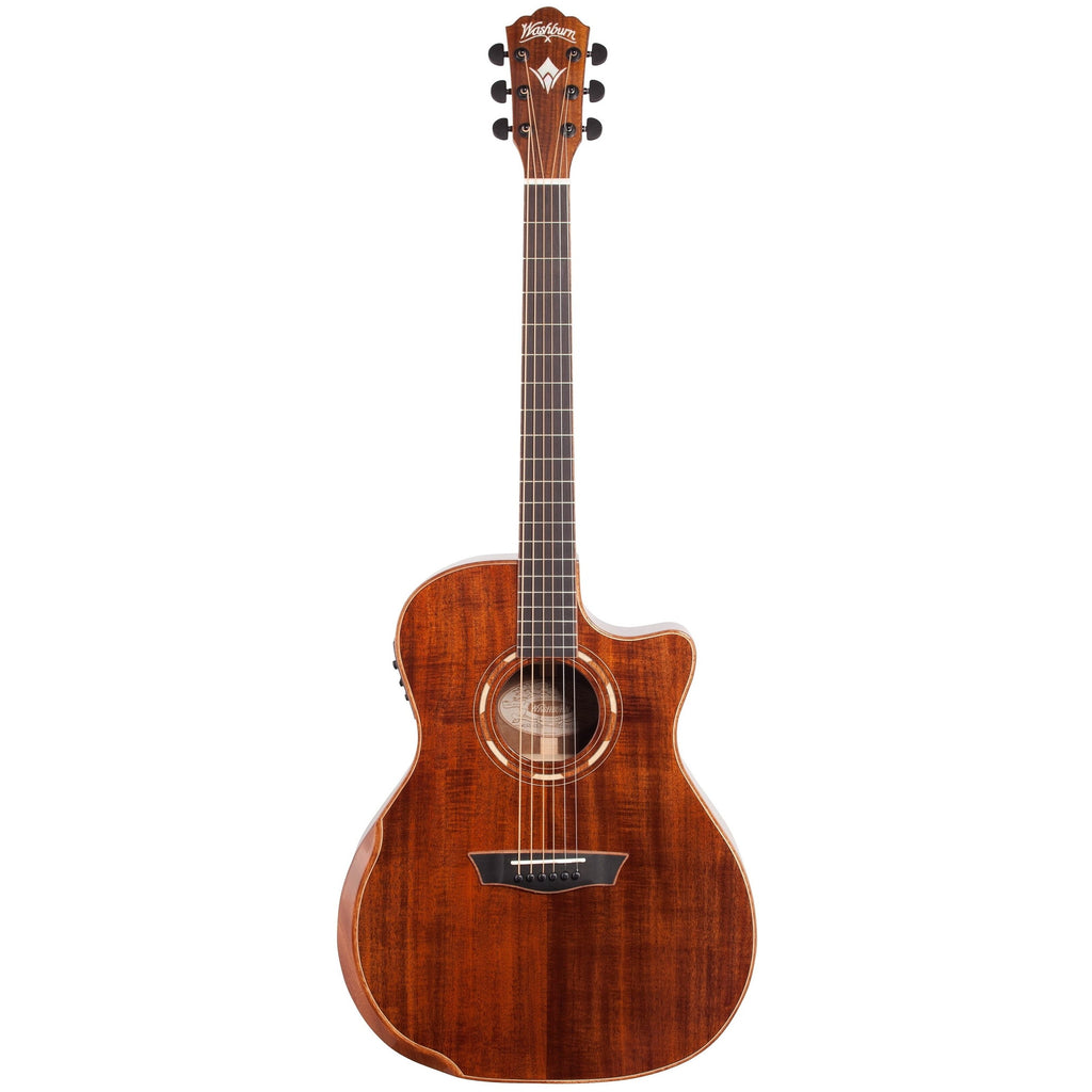 Washburn WCG55CE Koa Grand Auditorium Acoustic-Electric Guitar - 2