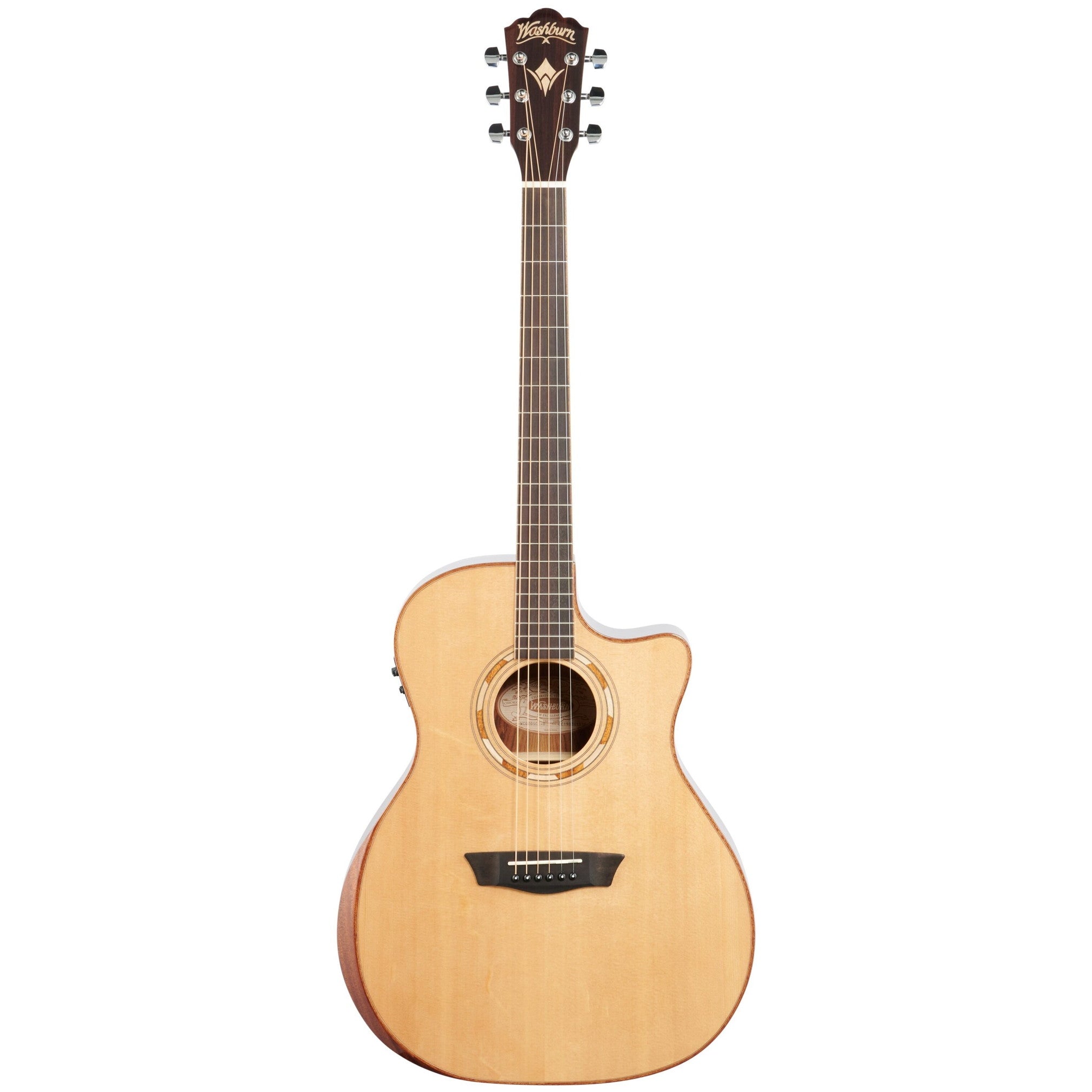 Washburn WCG20SCE O Comfort 20 Grand Auditorium Acoustic-Electric Guitar - 2