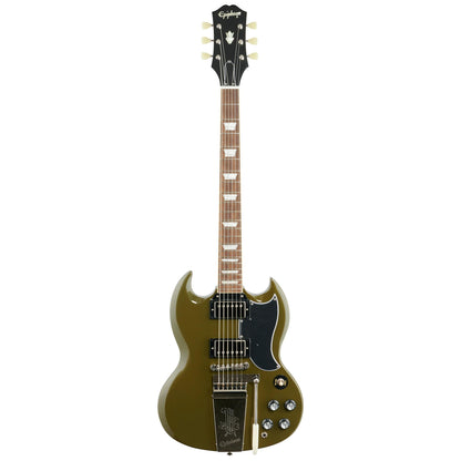 Epiphone Exclusive SG Standard Maestro Vibrola Electric Guitar, Olive Drab Green