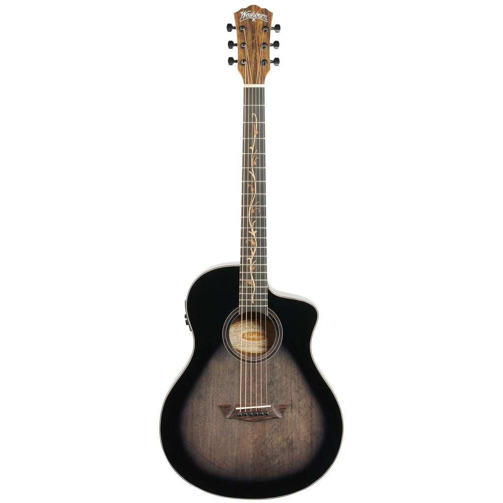 Washburn Bella Tono Vite S9V Charcoal Burst Acoustic-Electric Guitar - 2