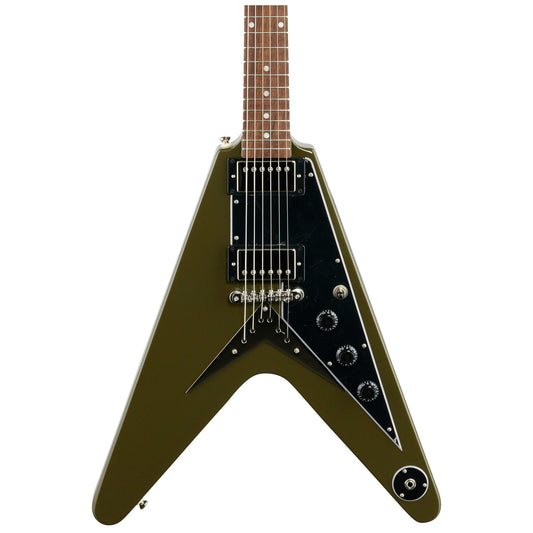 Epiphone Exclusive Flying V Electric Guitar, Olive Drab Green