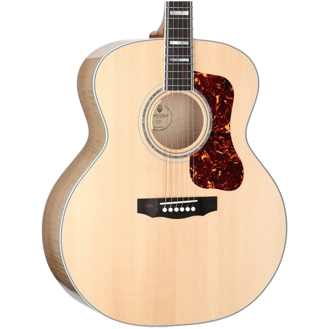Guild F-55E Jumbo Maple Acoustic-Electric Guitar - Natural