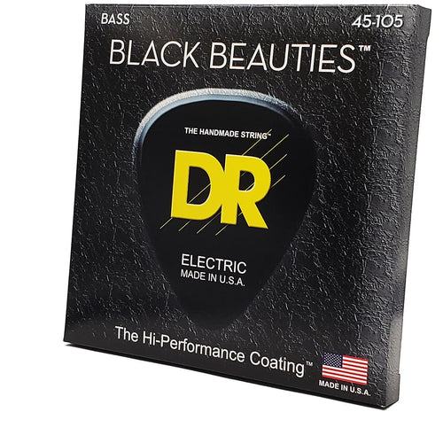 DR Strings BKB-45 Black Beauties Medium Electric Bass Strings, 45-105, Image 2