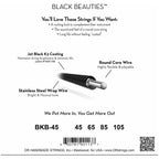 DR Strings BKB-45 Black Beauties Medium Electric Bass Strings, 45-105, Image 3