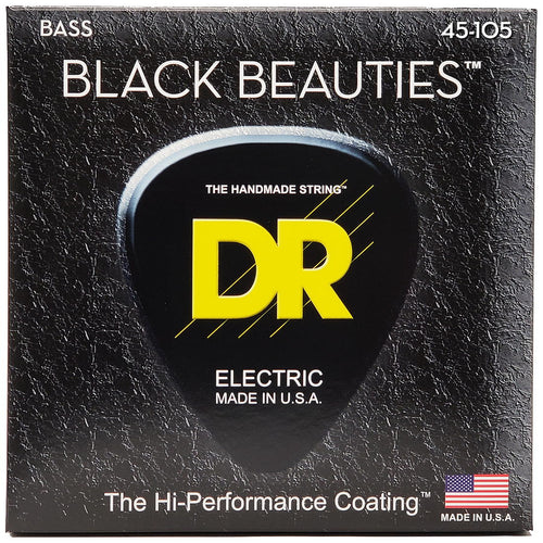 DR Strings BKB-45 Black Beauties Medium Electric Bass Strings, 45-105, Main