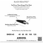 DR Strings BKB5-45 Black Beauties Medium 5-String Electric Bass Strings, 45-125, Image 3