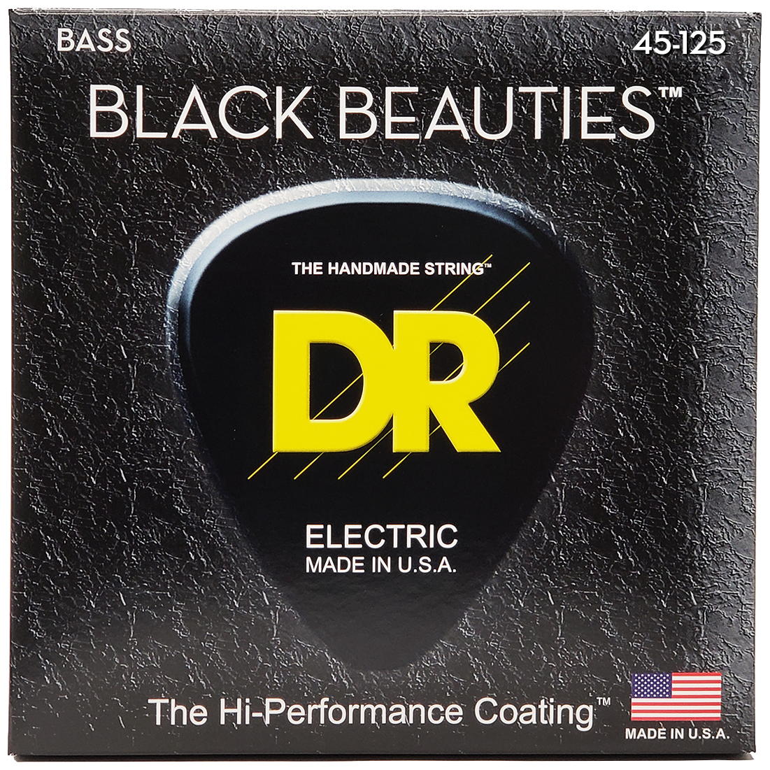 DR Strings BKB5-45 Black Beauties Medium 5-String Electric Bass Strings, 45-125, Main