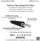 DR Strings BKE-9 Black Beauties Lite Electric Guitar Strings, 09-42, Image 4