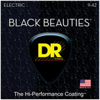 DR Strings BKE-9 Black Beauties Lite Electric Guitar Strings, 09-42, Main