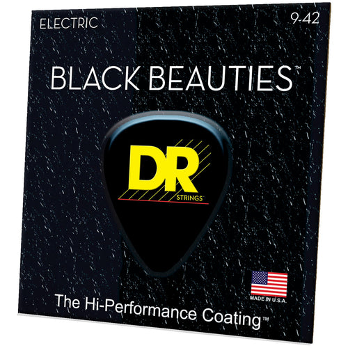 DR Strings BKE-9 Black Beauties Lite Electric Guitar Strings, 09-42, Image 2
