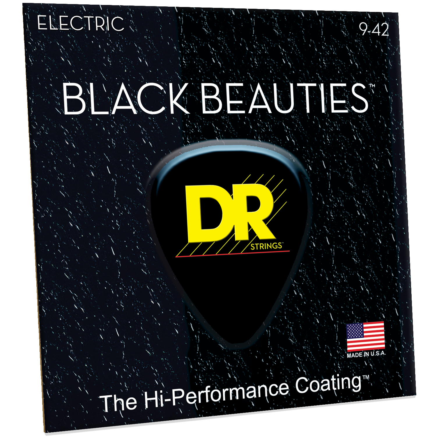 DR Strings BKE-9 Black Beauties Lite Electric Guitar Strings, 09-42, Image 3