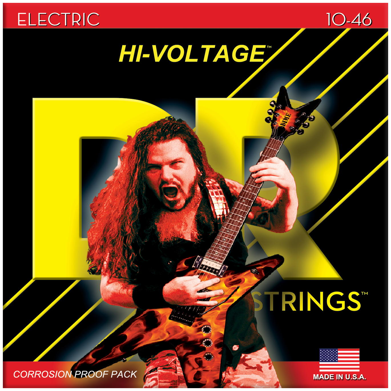 DR Strings DBG-10 Hi-Voltage Medium Electric Guitar Strings, 10-46, Main