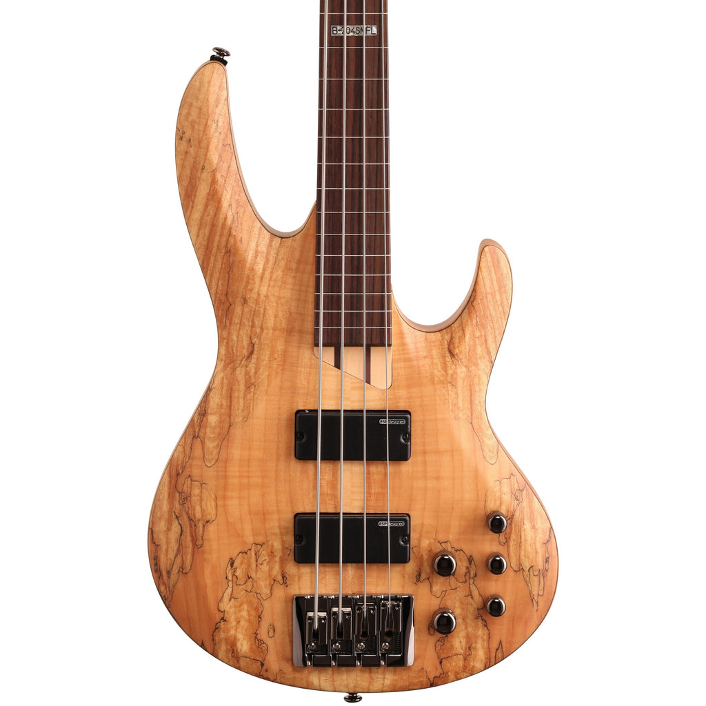 ESP LTD B204 Fretless Electric Bass, Natural Satin