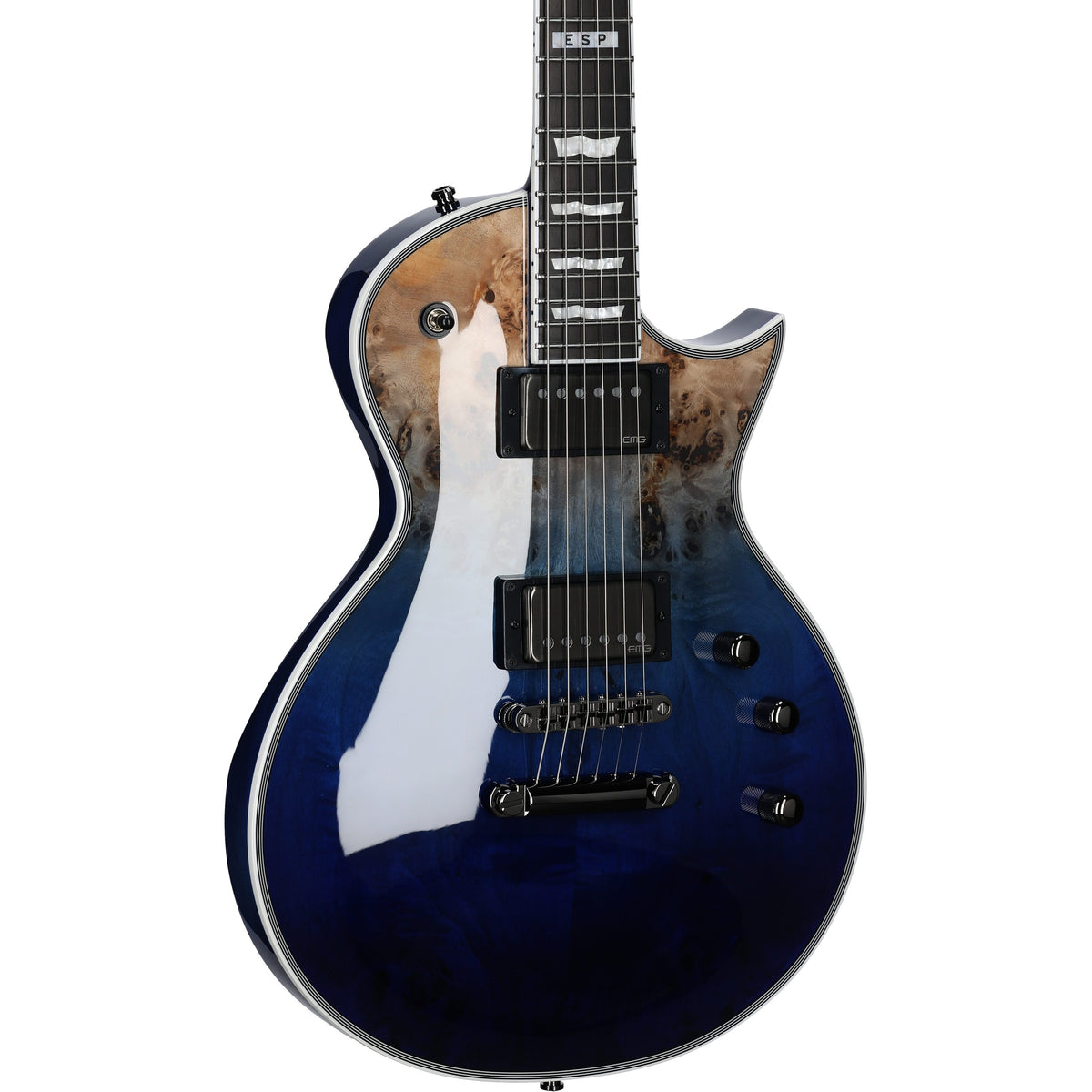 ESP E-II Eclipse BM Electric Guitar, Blue Natural Fade