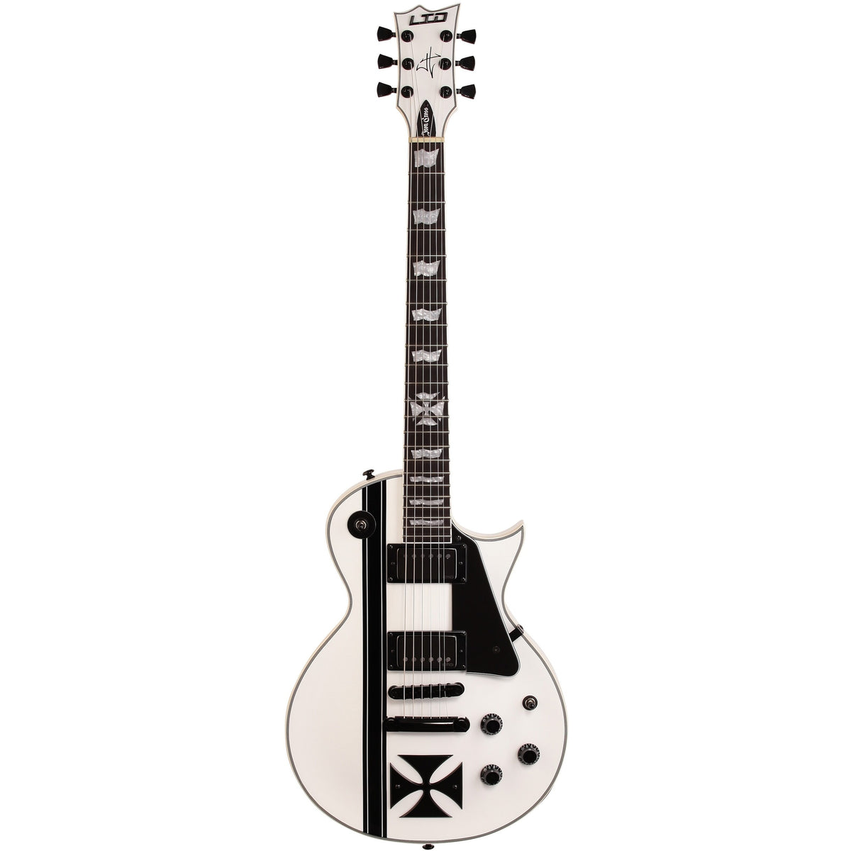 ESP LTD James Hetfield Iron Cross Electric Guitar, Snow White