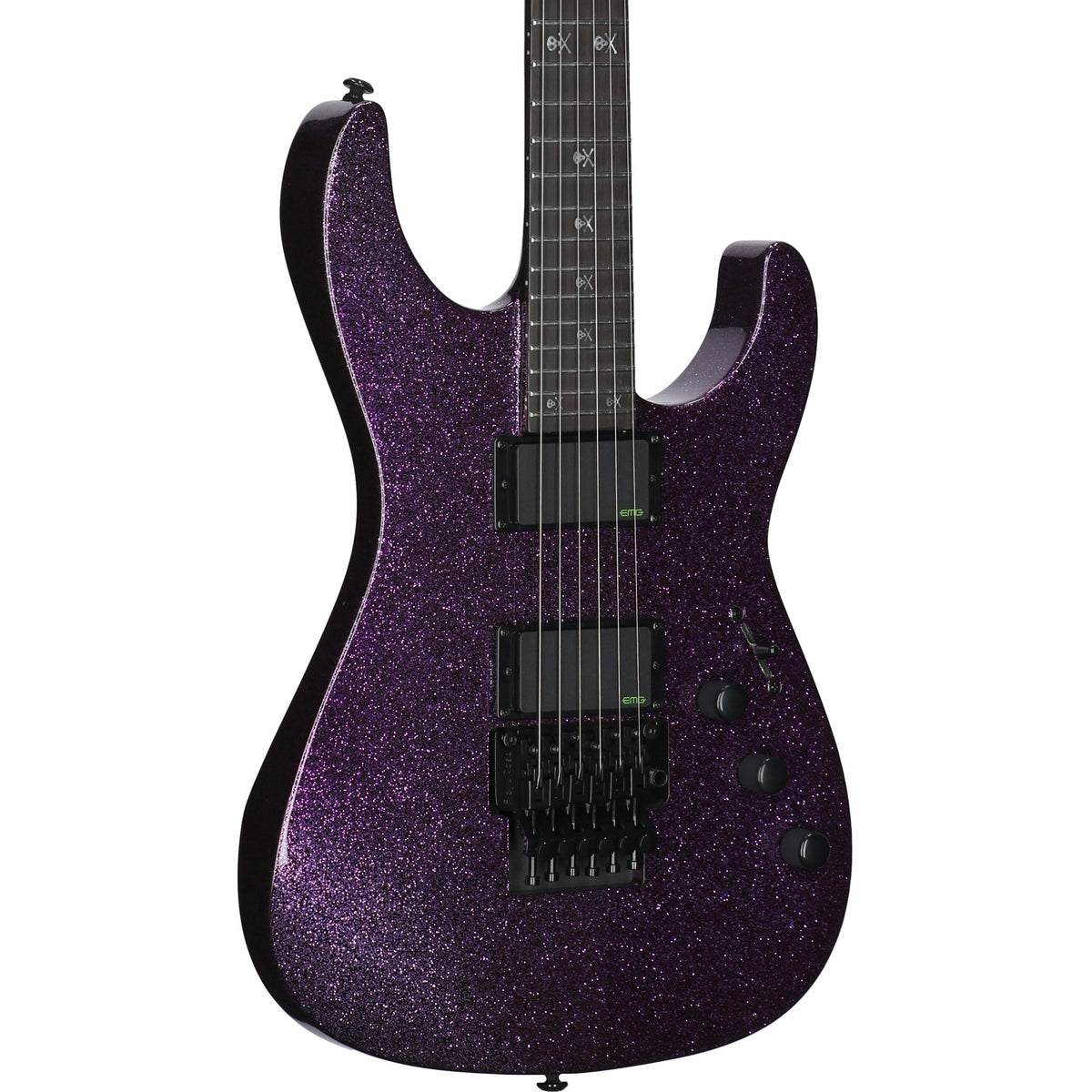 ESP LTD KH602 Kirk Hammett Signature Electric Guitar, Purple Sparkle