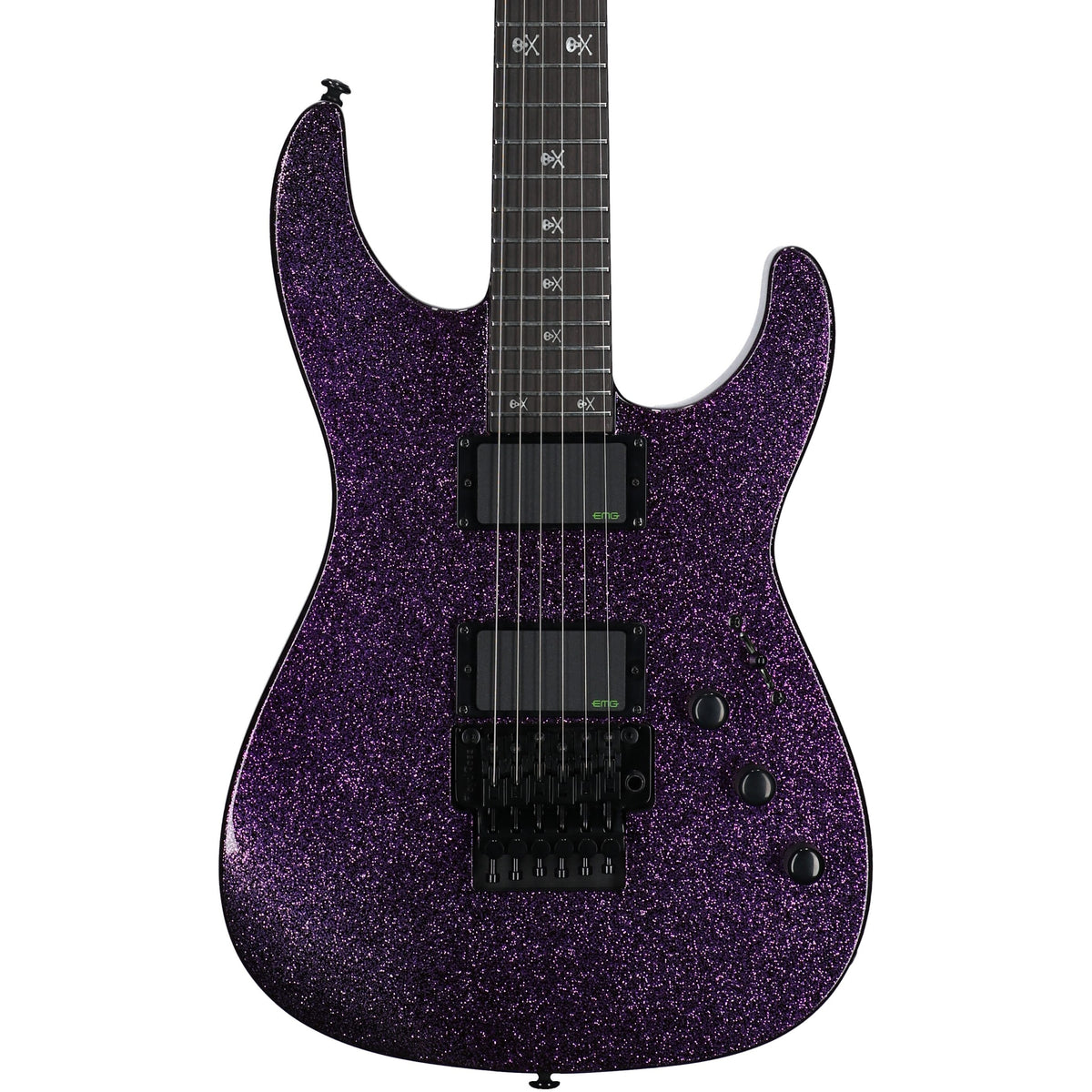 ESP LTD KH602 Kirk Hammett Signature Electric Guitar, Purple Sparkle