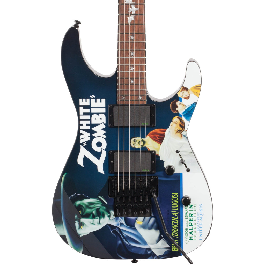 ESP LTD KHWZ Kirk Hammett Electric Guitar, White Zombie