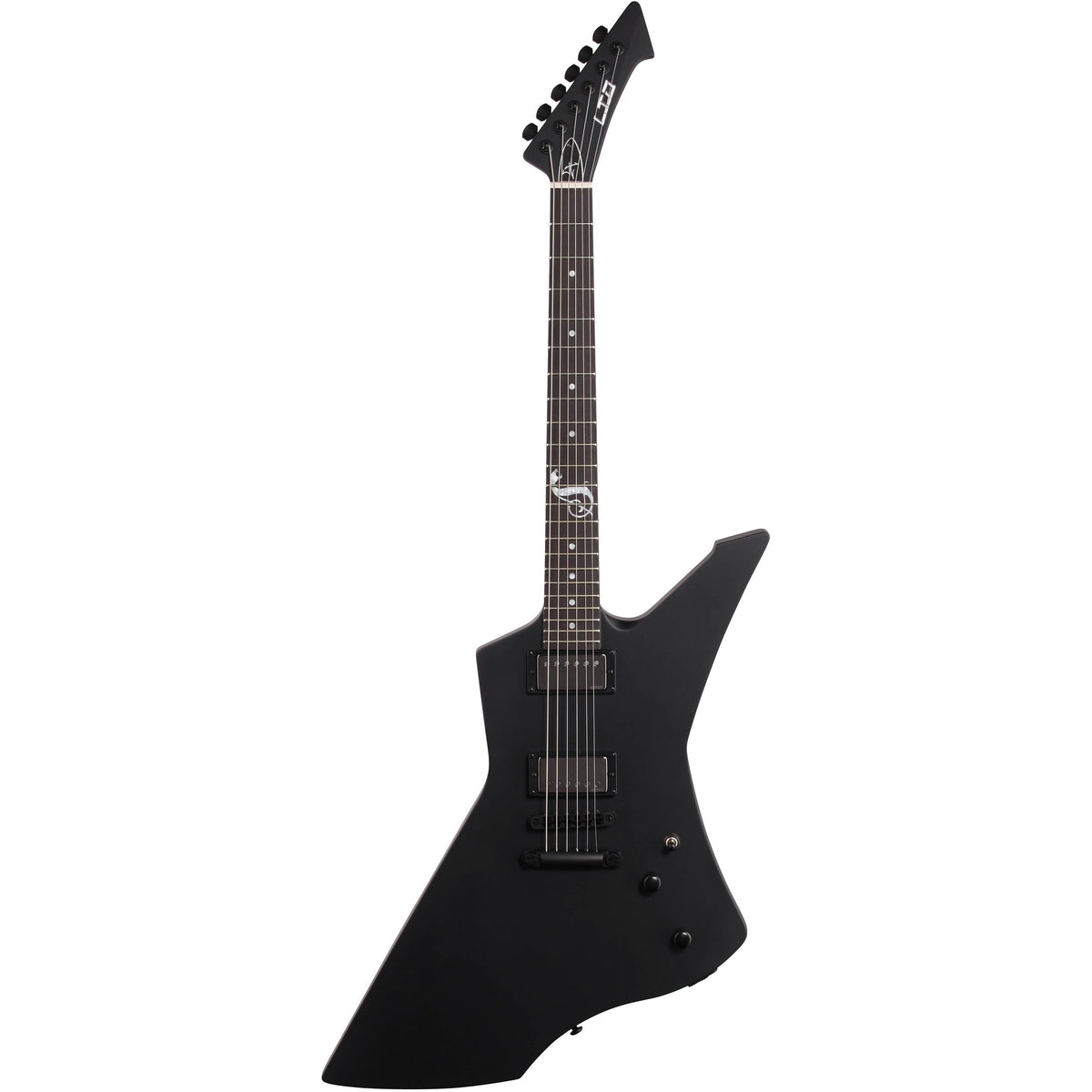 ESP LTD James Hetfield Snakebyte Electric Guitar with Case, Satin Black