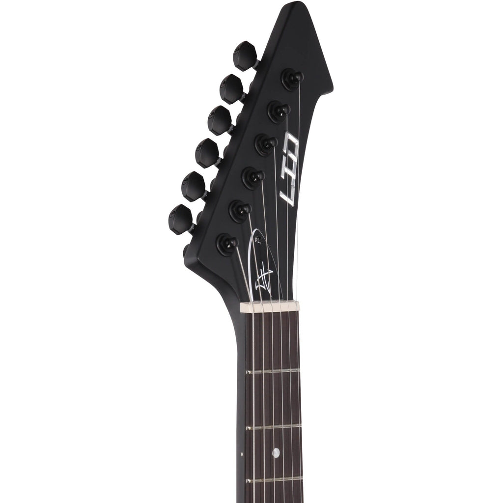 ESP LTD James Hetfield Snakebyte Electric Guitar with Case, Satin Black