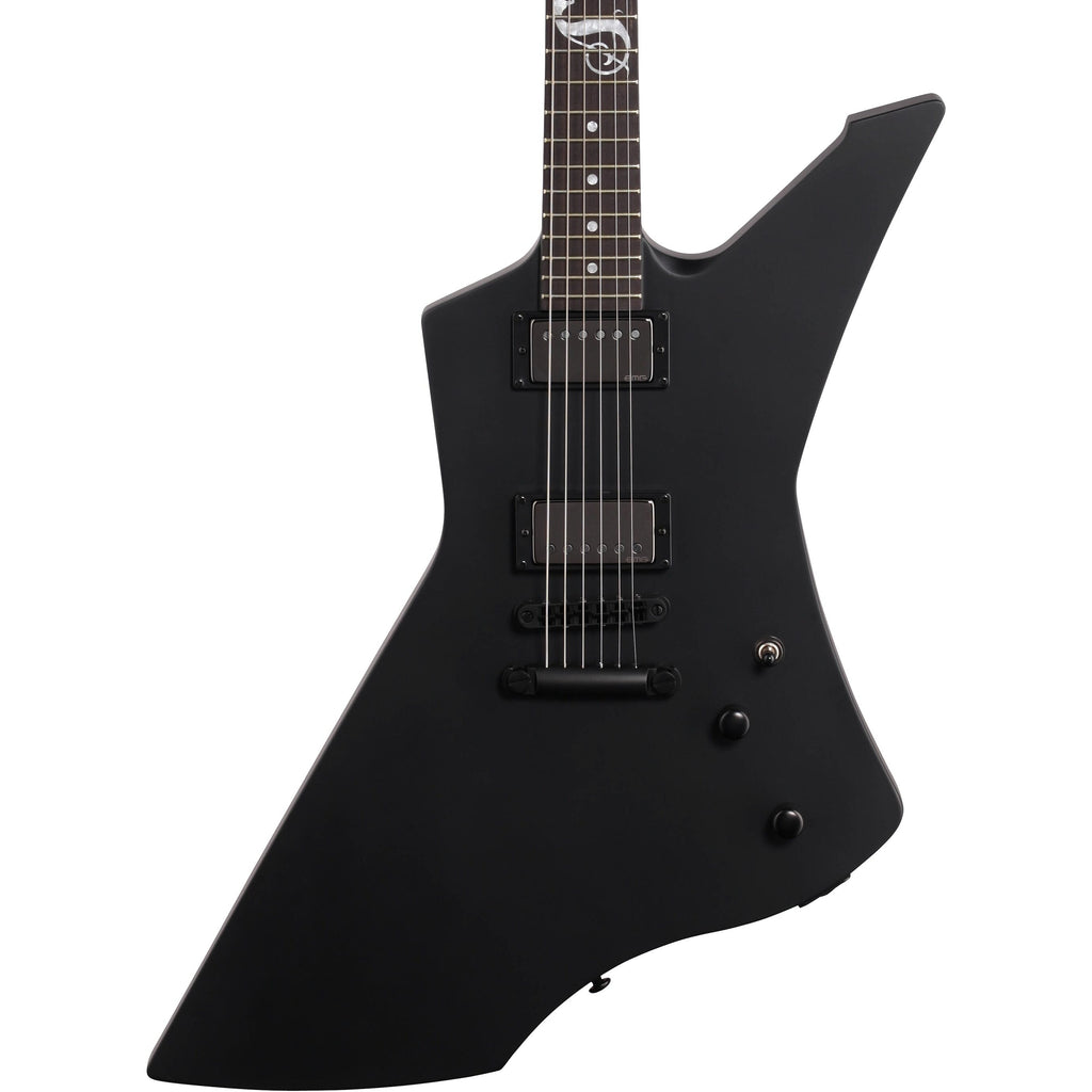 ESP LTD James Hetfield Snakebyte Electric Guitar with Case, Satin Black
