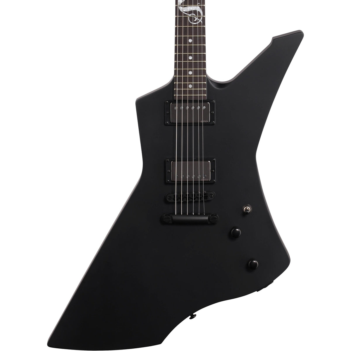 ESP LTD James Hetfield Snakebyte Electric Guitar with Case, Satin Black