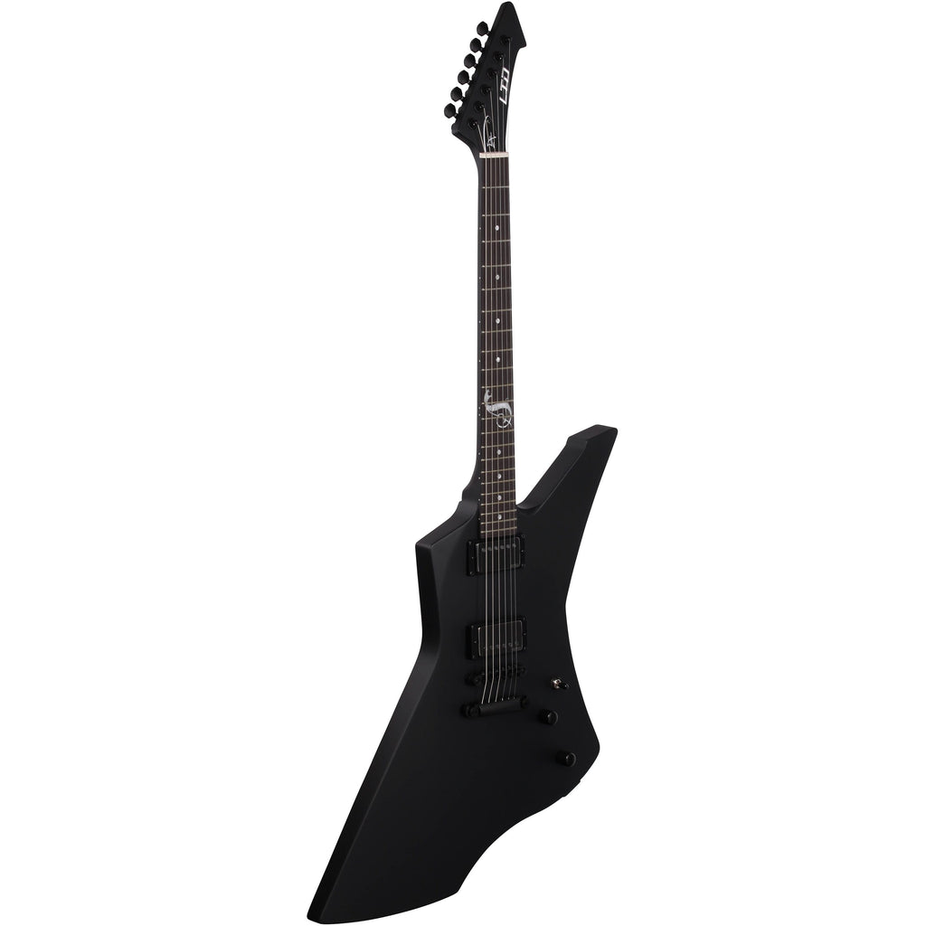 ESP LTD James Hetfield Snakebyte Electric Guitar with Case, Satin Black