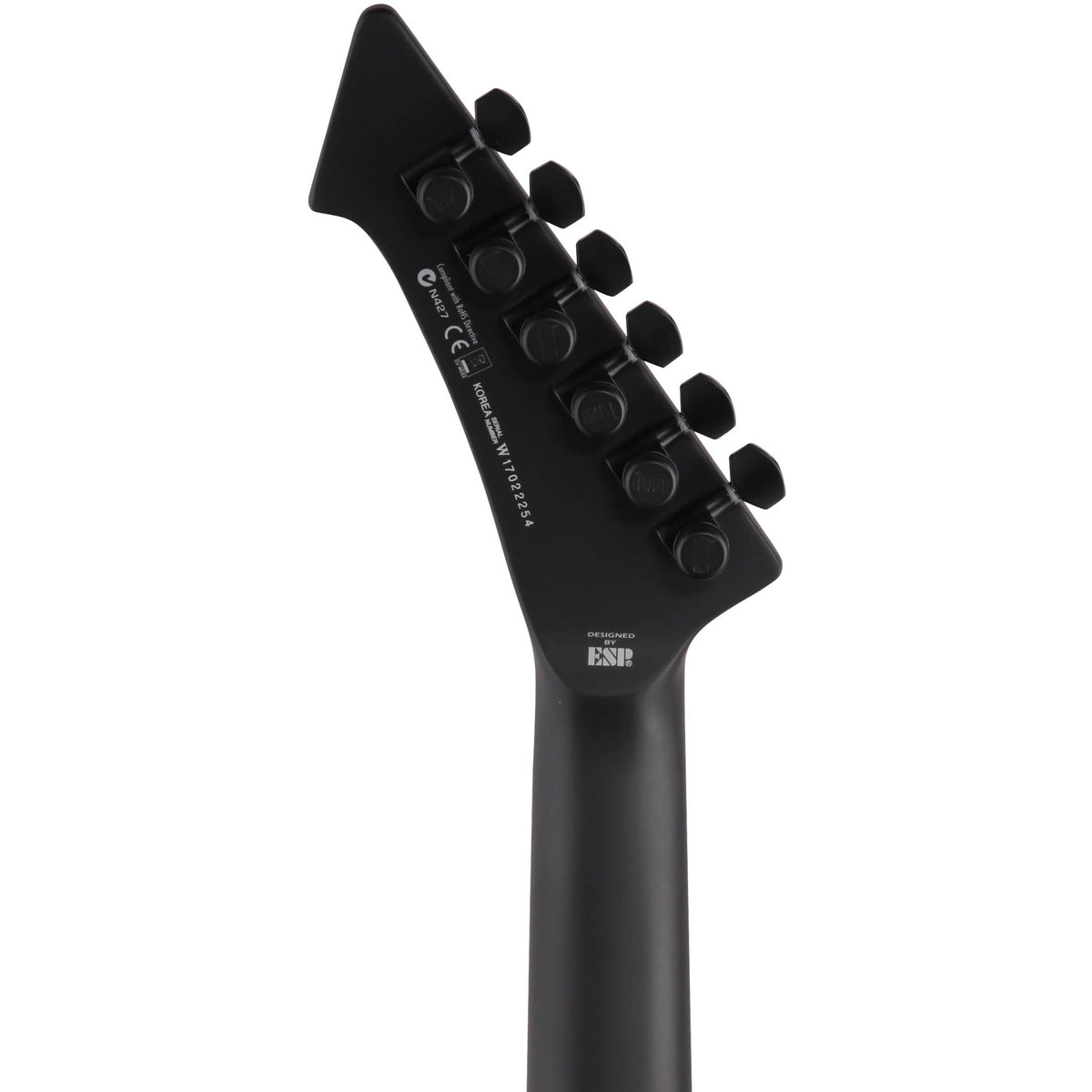 ESP LTD James Hetfield Snakebyte Electric Guitar with Case, Satin Black
