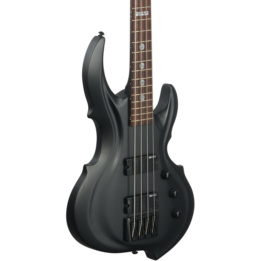 ESP LTD Tom Araya TA204FRX Electric Bass, Black Satin