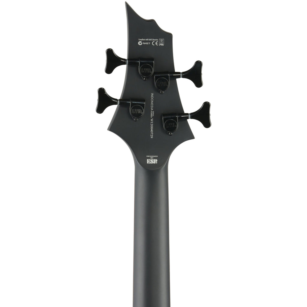 ESP LTD Tom Araya TA204FRX Electric Bass, Black Satin