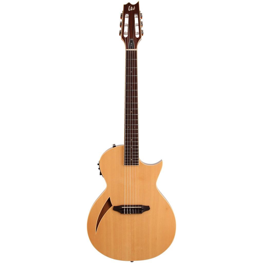 ESP LTD TL-6N Thinline-6 Nylon Classical Acoustic-Electric Guitar, Natural