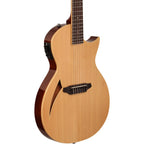 ESP LTD TL-6N Thinline-6 Nylon Classical Acoustic-Electric Guitar, Natural