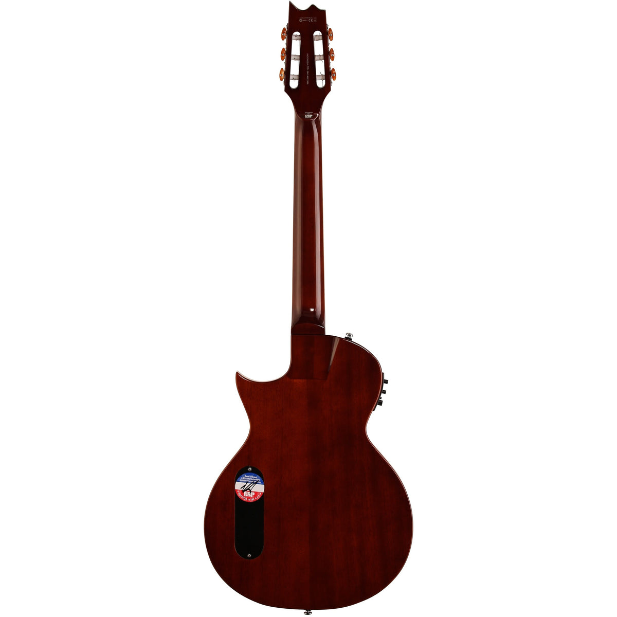 ESP LTD TL-6N Thinline-6 Nylon Classical Acoustic-Electric Guitar, Natural