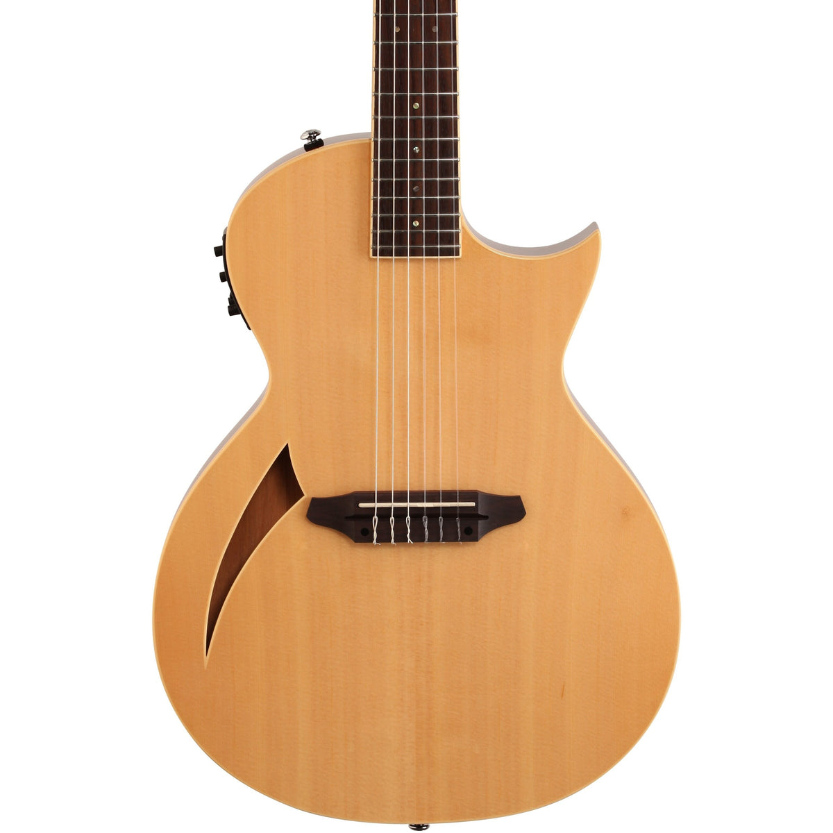 ESP LTD TL-6N Thinline-6 Nylon Classical Acoustic-Electric Guitar, Natural